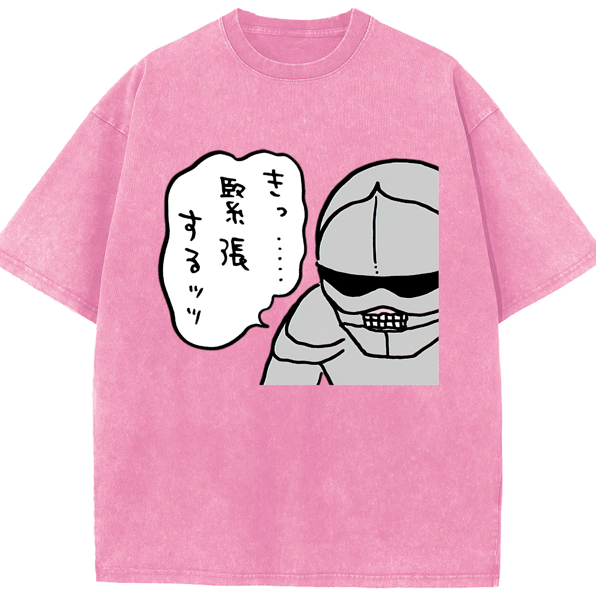 （画像用） ちいかわ 労働の鎧さん Chii-kawa Mr. Armor of Labor 綿100% ヴィンテージ風 半袖Tシャツ（フロントプリント）